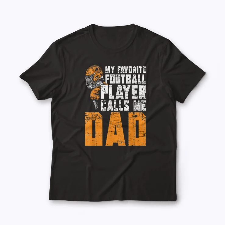 Fathers Day Football Player Dad American Sport T-shirt featuring bold football graphics