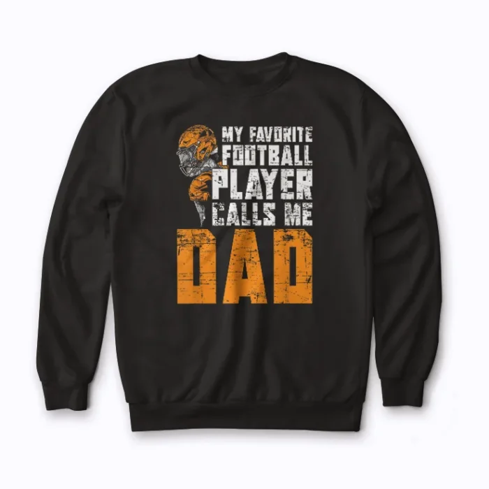 Fathers Day Football Player Dad American Sport Sweatshirt offering plush comfort