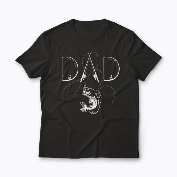 Fisherman Dad Fish Lover Enthusiast T-shirt featuring a subtle fish design