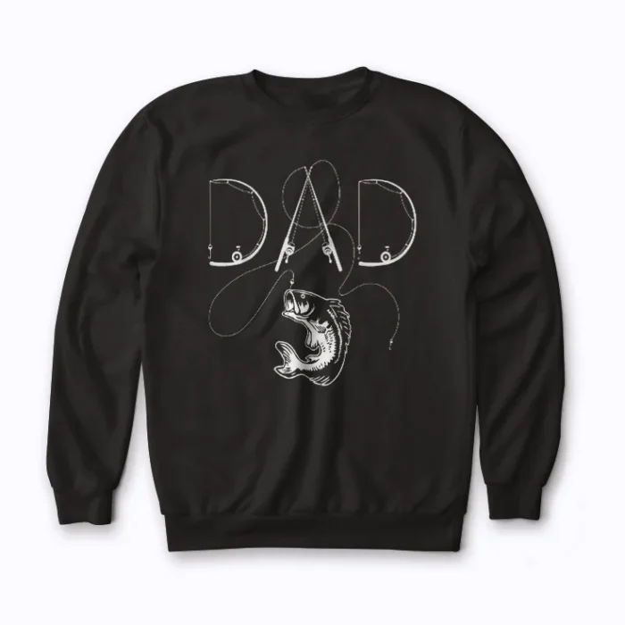 Fisherman Dad Fish Lover Enthusiast Sweatshirt with crewneck style
