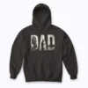 Fishing Dad Birthday Classic Bold Font Hoodie featuring bold lettering on a soft fleece interior