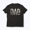 Fishing Dad Birthday Classic Bold Font T-shirt design showing bold lettering on a comfortable cotton tee