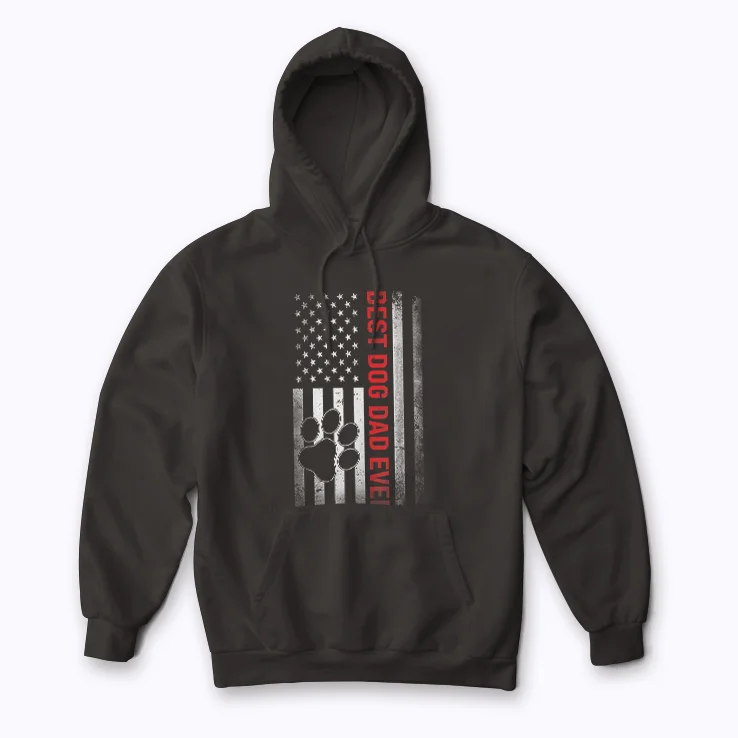 Funny Dog Dad Fathers Day hoodie showcasing a witty dog dad graphic