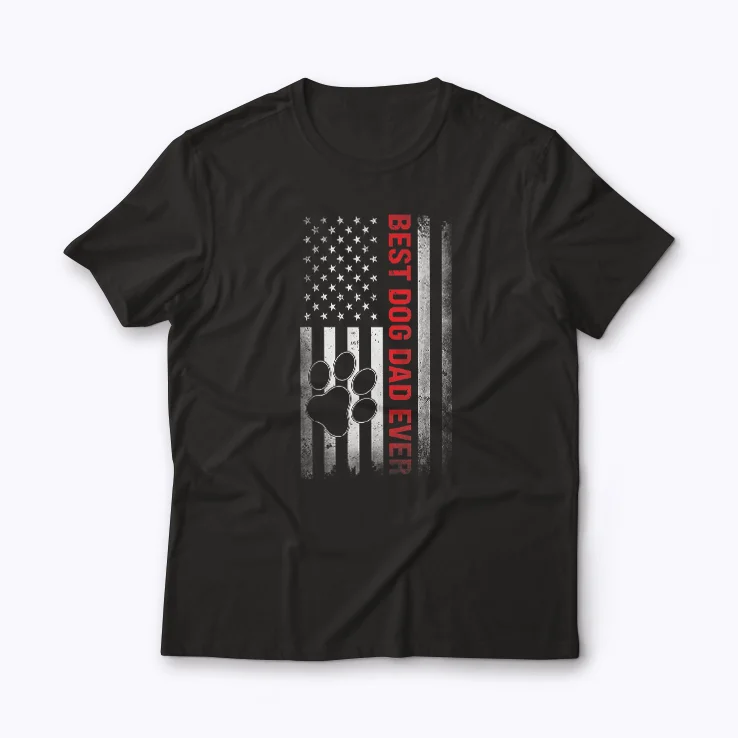 Funny Dog Dad Fathers Day T-shirt featuring a humorous dog dad design