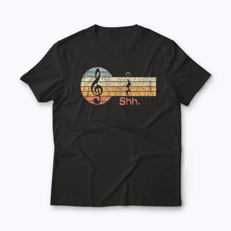 Funny Music Shh Quarter Rest and Fermata T-shirt