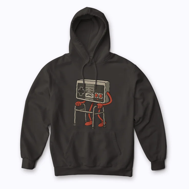 Funny Old Gamer Gaming Retro 80s 90s Hoodie