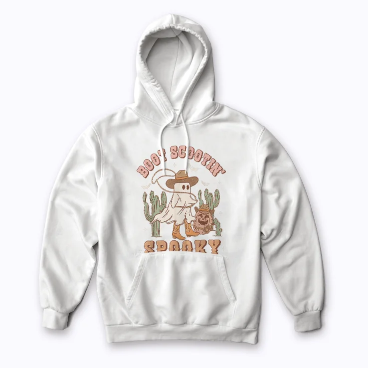Funny Western Halloween Spooky Rodeo Cowgirl hoodie – stay warm in style