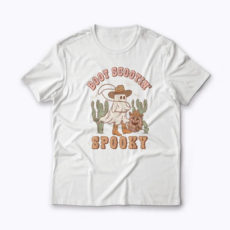 Funny Western Halloween Spooky Rodeo Cowgirl T-shirt for festive fun