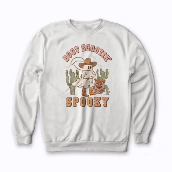 Funny Western Halloween Spooky Rodeo Cowgirl sweatshirt for seasonal style