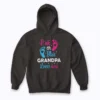 Gender Reveal Grandpa Grandfather hoodie with soft fleece lining and bold graphic.