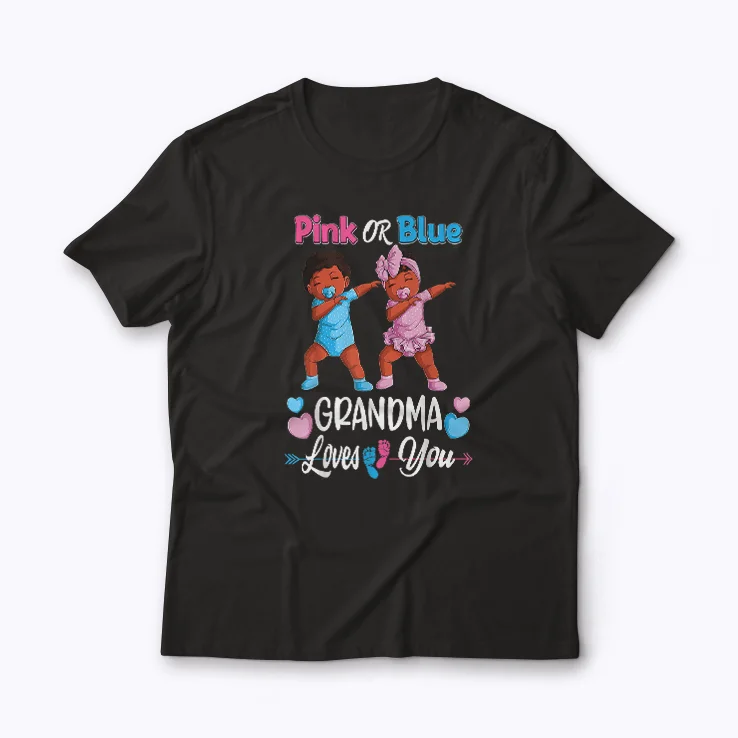 Gender reveal grandma T-shirt featuring a joyful design for proud grandmothers