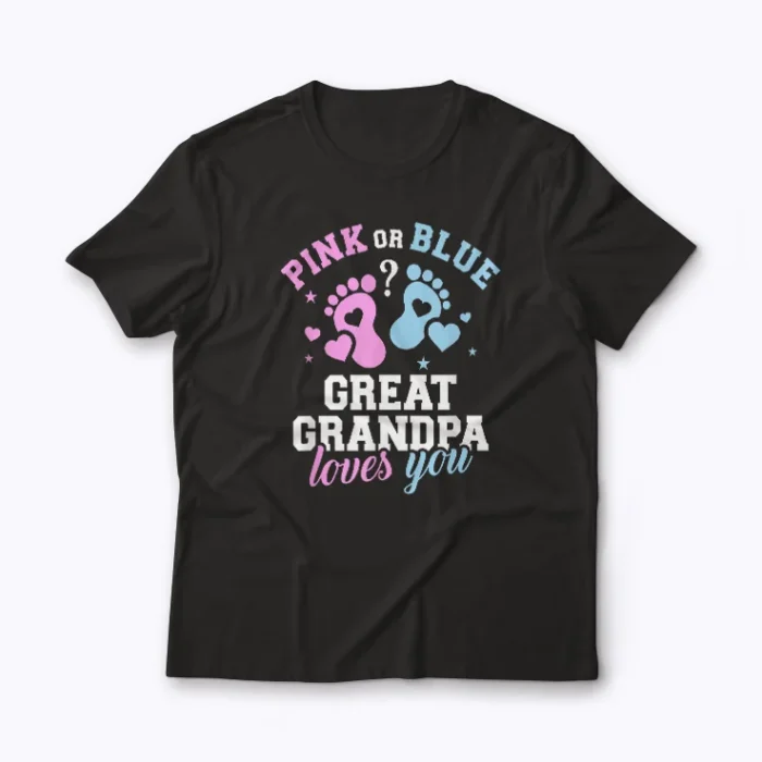 Gender reveal grandpa T-shirt featuring a celebratory design