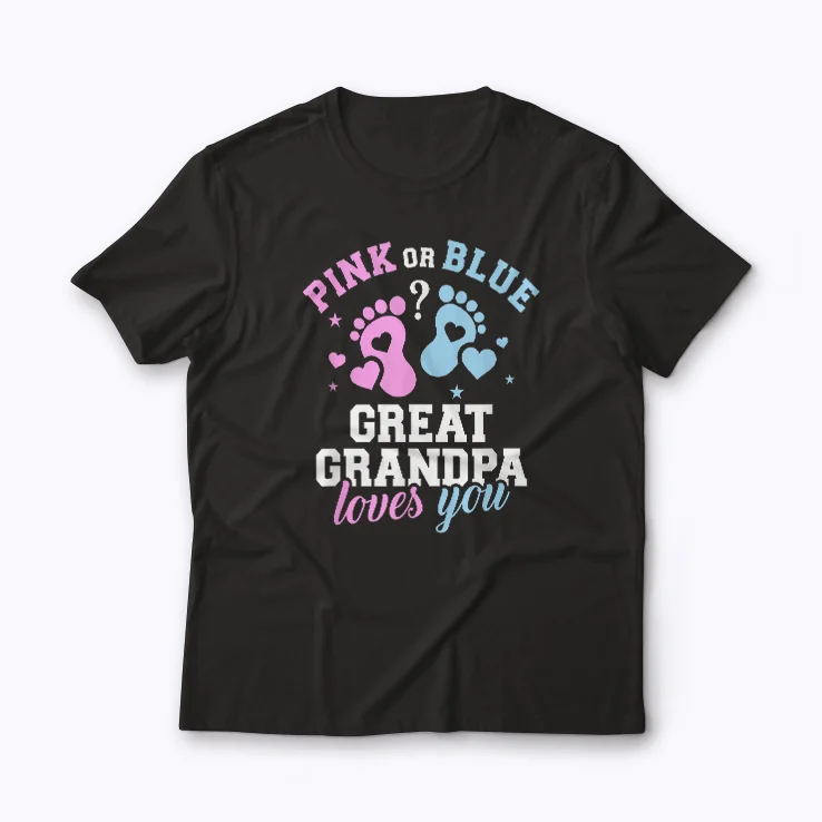 Gender reveal grandpa T-shirt featuring a celebratory design