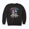 Gender reveal grandpa sweatshirt showcasing a proud grandpa message