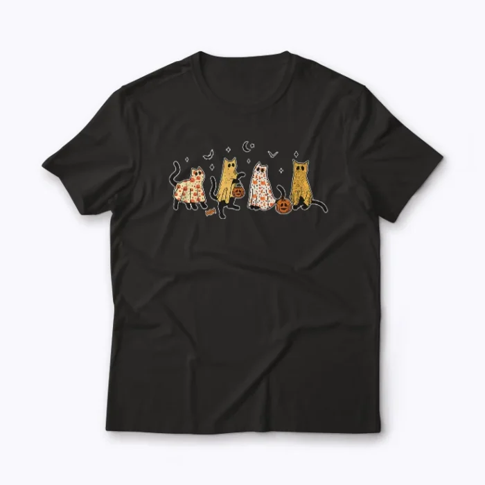 Ghost Cat Pocket Funny Halloween Costume shirt for Halloween fun