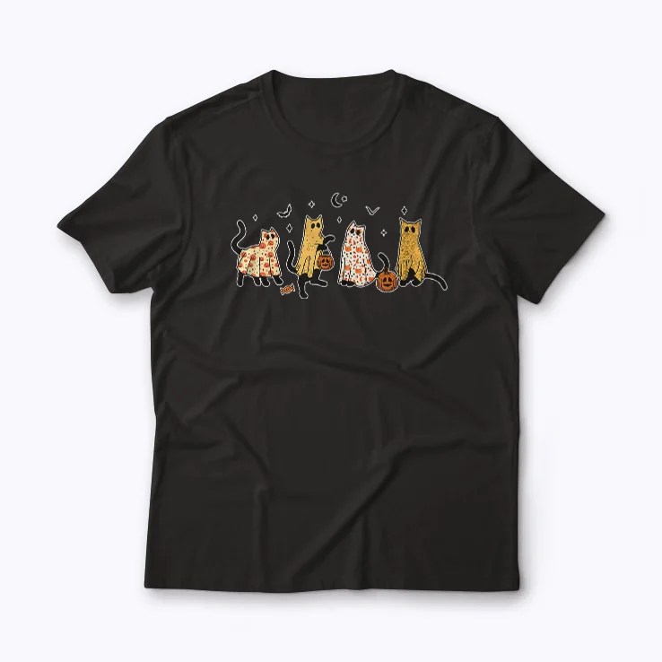 Ghost Cat Pocket Funny Halloween Costume shirt for Halloween fun
