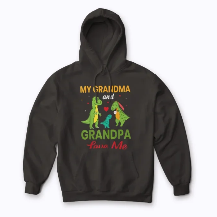 Grandma And Grandpa Love Me hoodie front view