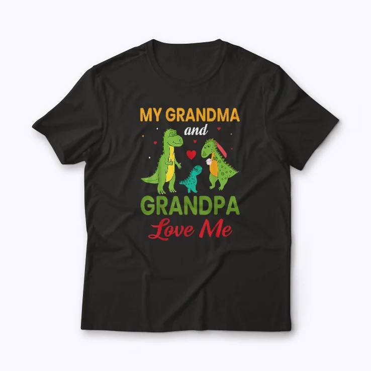 Grandma And Grandpa Love Me T-shirt front view