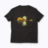 Guitar Lake Shadow Love Guitar Musician T-shirt featuring a guitar lake design.