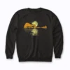 Guitar Lake Shadow Love Guitar Musician Sweatshirt showcasing a guitar lake scene.