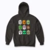 Halloween Building Brick Head Pumpkin Ghost Zombie hoodie – cozy Halloween comfort