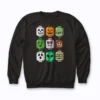 Halloween Building Brick Head Pumpkin Ghost Zombie sweatshirt – quality and fun for Halloween