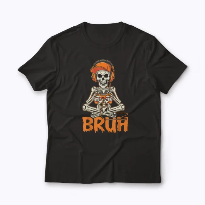 Halloween Skeleton Gamer Video Gaming shirt for gamers and Halloween fans