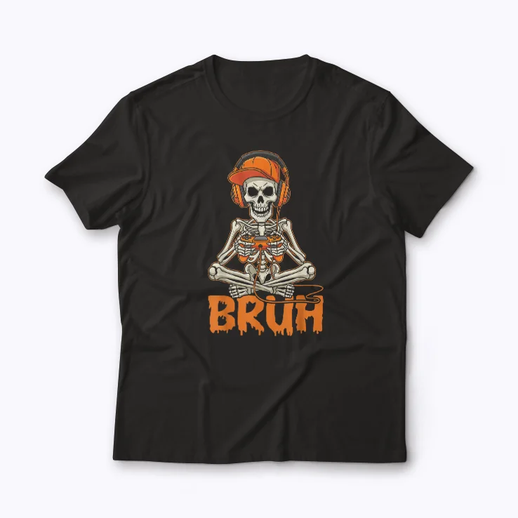 Halloween Skeleton Gamer Video Gaming shirt for gamers and Halloween fans