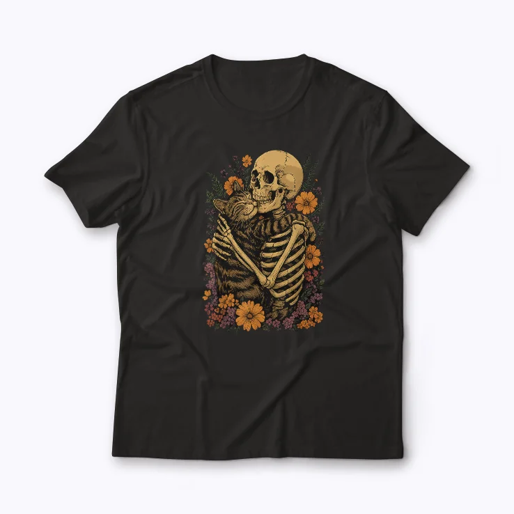 Halloween Skeleton and Cats shirt – spooky fun for cat lovers