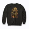 Halloween Skeleton and Cats sweatshirt – cozy up for spooky season