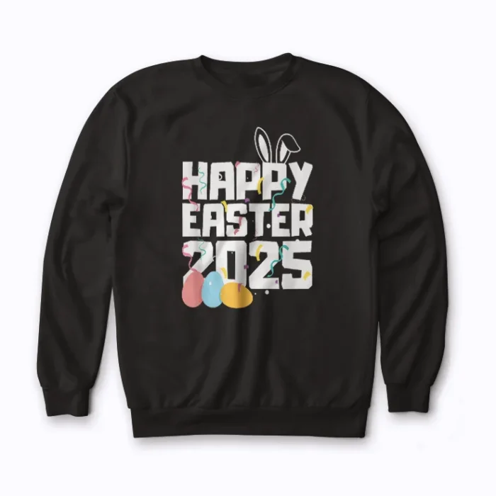 Get festive in a Happy Easter 2025 Cute Bunny Rabbit sweatshirt