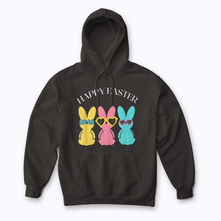 Stay warm this Easter with the Bunny Face With Sunglasses hoodie