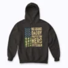 Husband Daddy Protector Hero Veteran USA Flag Hoodie with comfortable fit and patriotic graphics