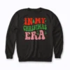 In My Christmas Era Cute Groovy sweatshirt in retro Christmas style