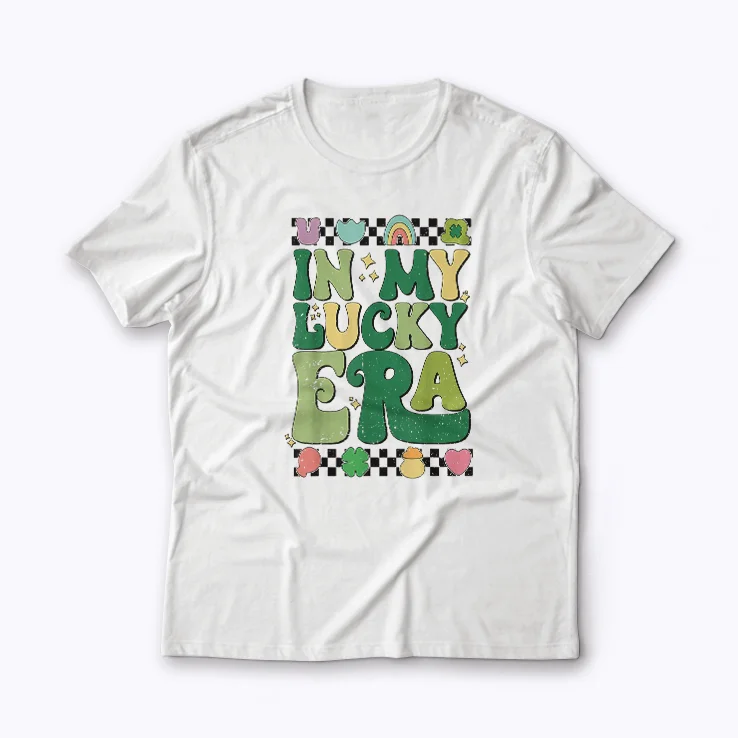 In My Irish Dance Era St Patricks Day Girls T-shirt with detailed Celtic print