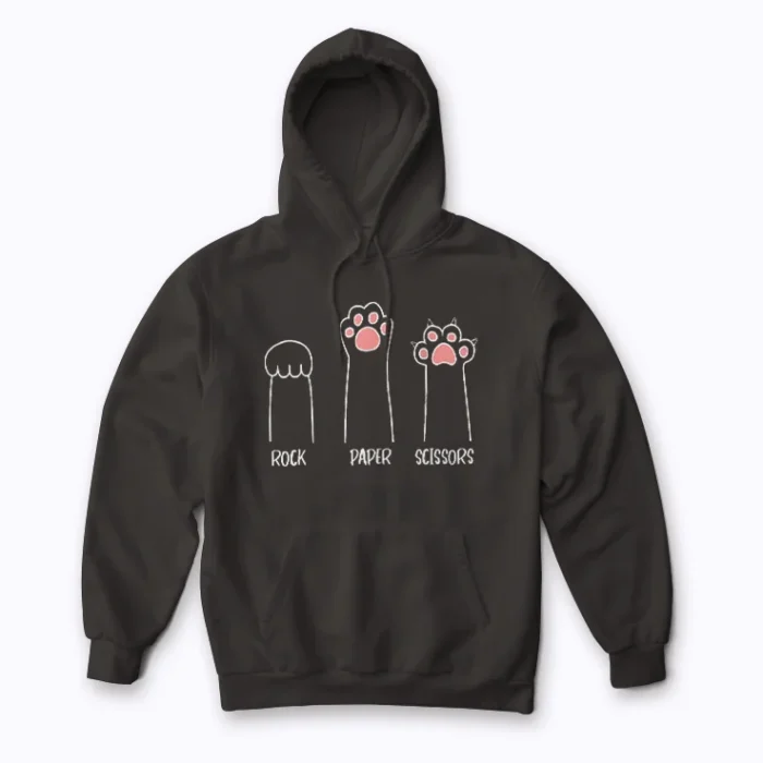 Introvert Cat Animal Rescue Pet Lover Paw Hoodie