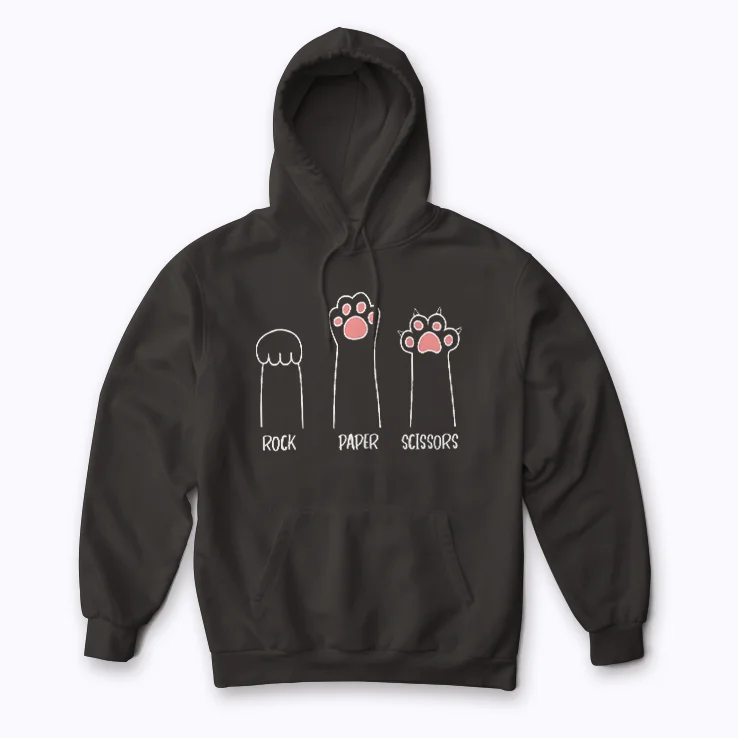Introvert Cat Animal Rescue Pet Lover Paw Hoodie