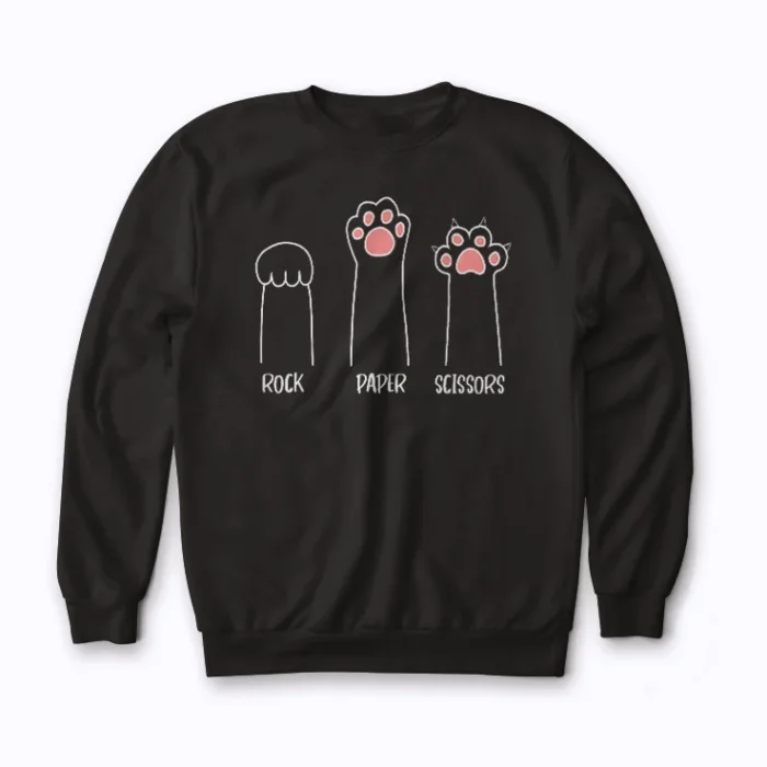 Introvert Cat Animal Rescue Pet Lover Paw Sweatshirt