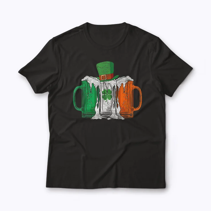 Irish Beer Ireland Flag St Patricks Day T-shirt front view