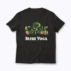 Irish Yoga Funny St Patricks Day Leprechaun Matching T‑shirt with vibrant leprechaun design