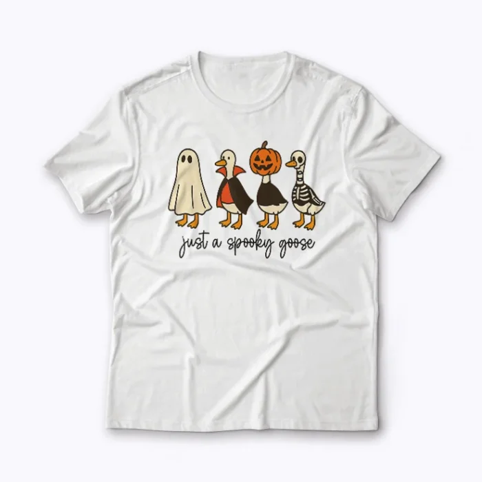 Celebrate Halloween with the Just A Spooky Goose Halloween Silly Goose shirt
