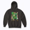 Leprechaun St Pattys Hoodie with plush fleece and festive leprechaun artwork
