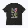 Love Our Veterans Day Proud Military American Flag T‑shirt featuring vibrant flag design