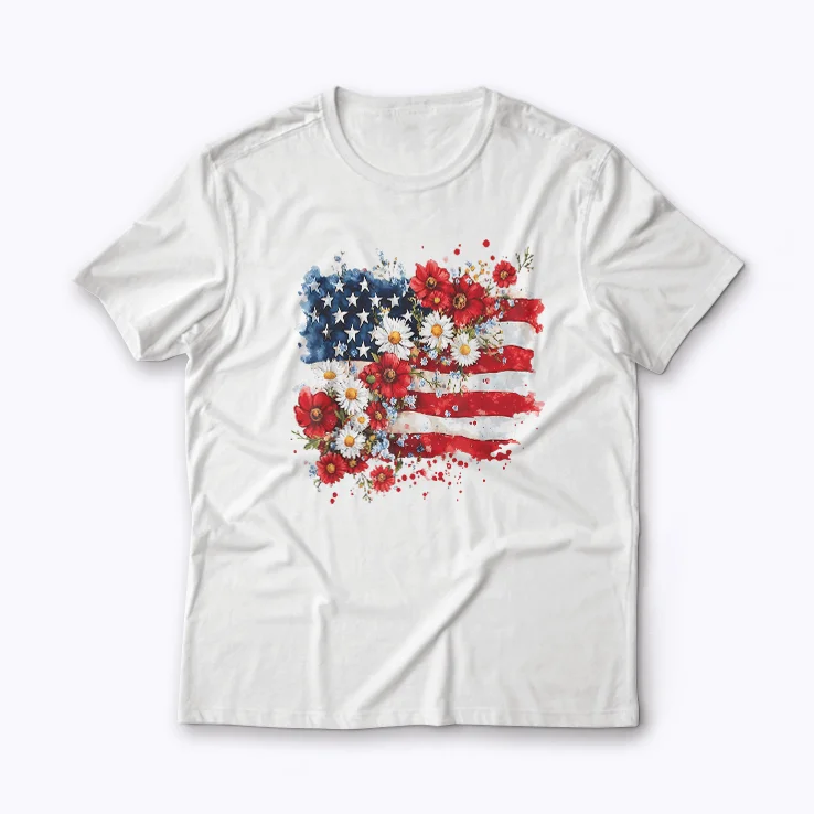 Memorial Day USA Flag Remember Honor Patriot T-shirt with vibrant flag design