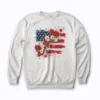 Memorial Day USA Flag Remember Honor Patriot Sweatshirt with bold flag graphic