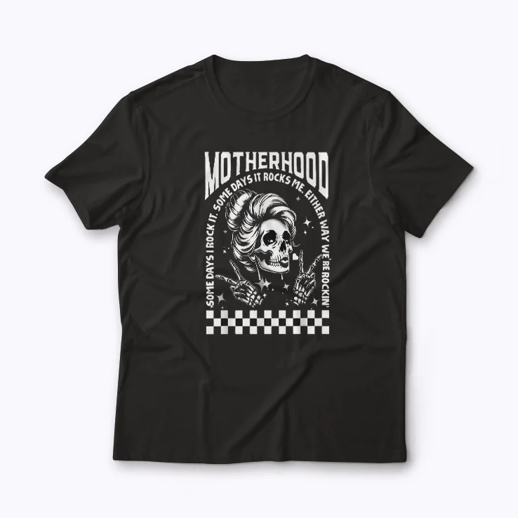 Metal Mom Life Rock And Roll Mother Skull Gift T-shirt