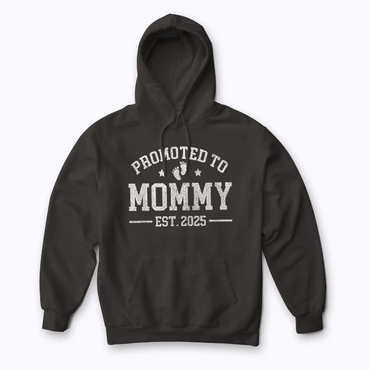 Mom Est 2025 New Mom Baby Announcement Gift Hoodie