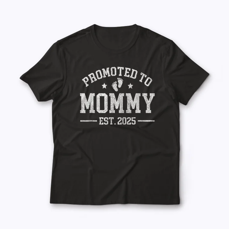 Mom Est 2025 New Mom Baby Announcement Gift T-shirt