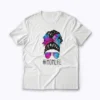 Mom Life Messy Hair Bun Tie Dye Mother's Day Gift T-shirt
