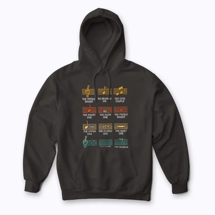 Musical Notes Symbol Definition Humor Christmas Hoodie for a cozy and humorous Christmas.